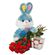 red roses with plush toy and chocolates. Slovakia